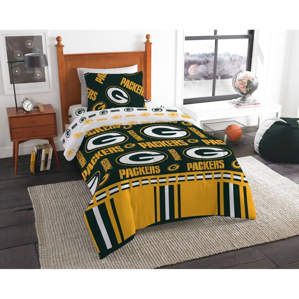 NFL Green Bay Packers Twin Bed In a Bag Set