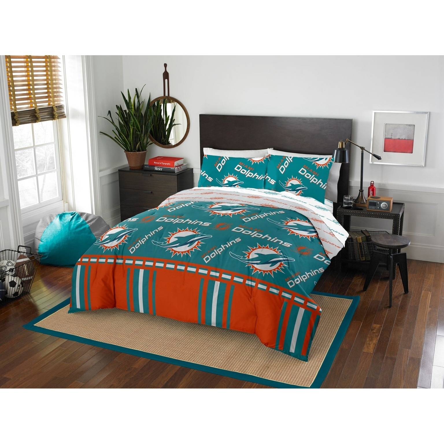 Miami Dolphins Four-Piece Full Sheet Set