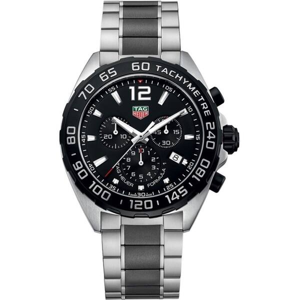 Shop Tag Heuer Men S Caz1010 Ba0843 Formula 1 Chronograph Two Tone Stainless Steel And Ceramic Watch On Sale Overstock 29904387