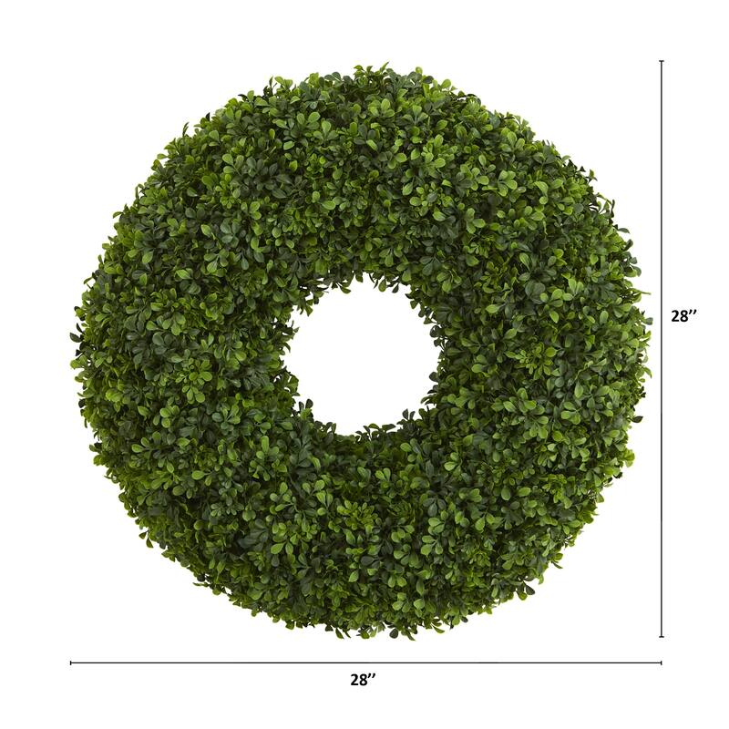 28" Boxwood Artificial Wreath