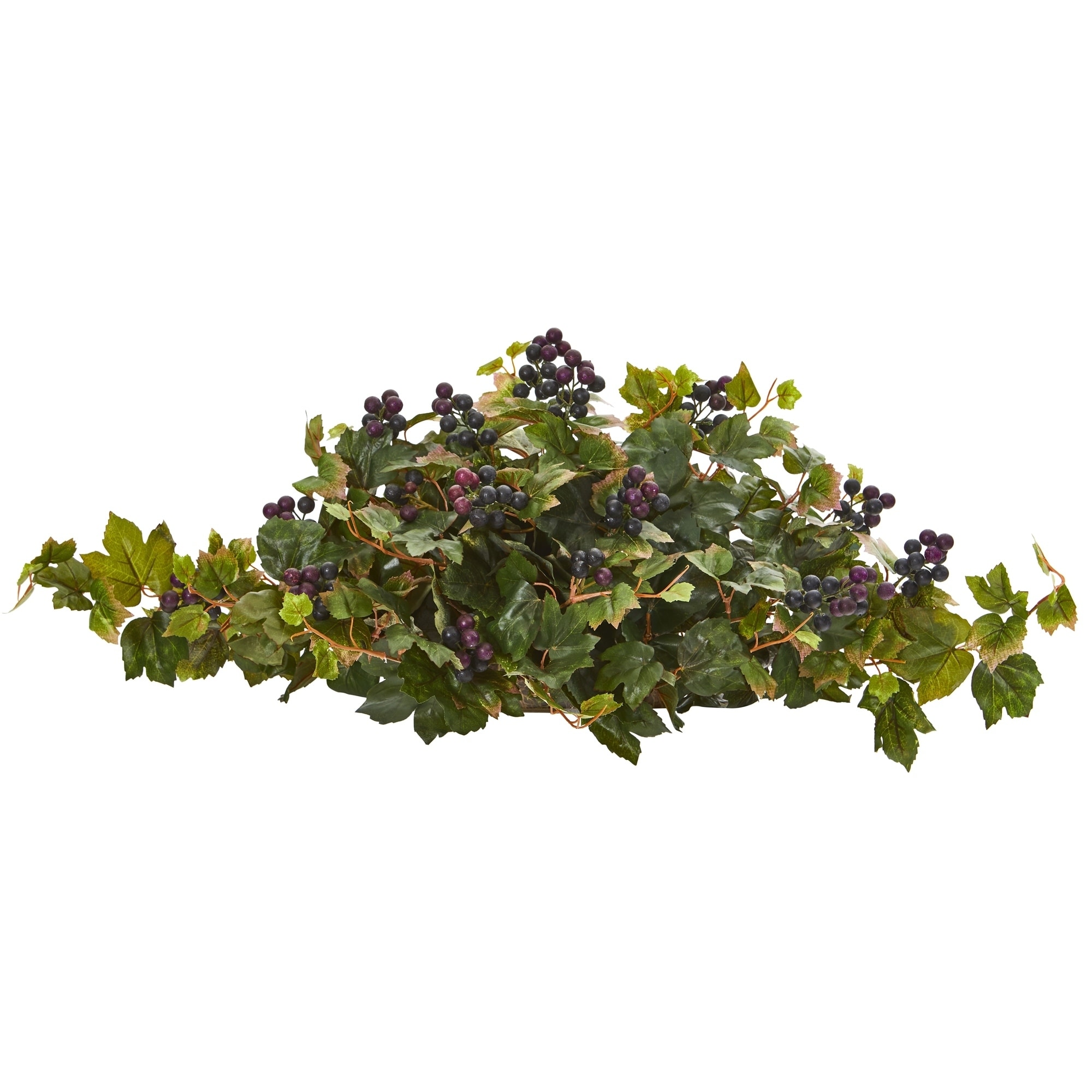 33" Grape Leaf Artificial Ledge Plant