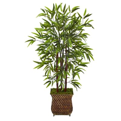 44" Bamboo Artificial Tree in Metal Planter