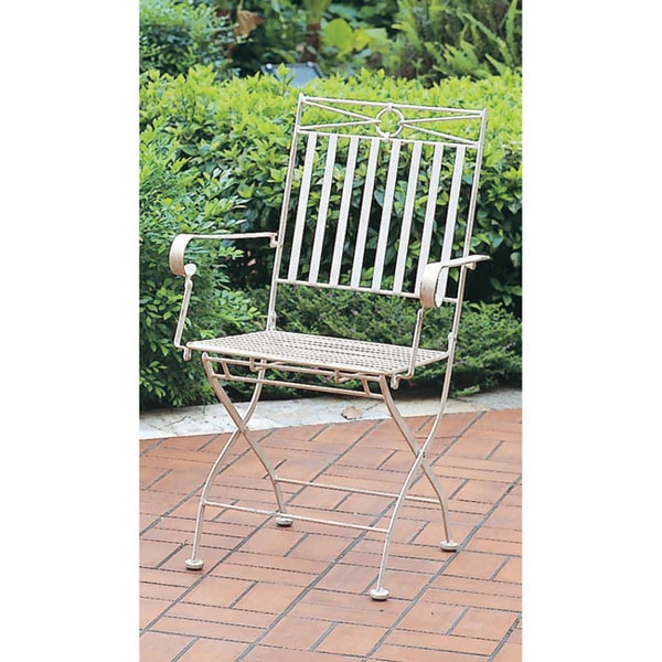 International Caravan Iron Folding Chair with Arms (Set of 2). Opens flyout.