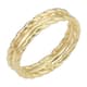 14k Yellow Gold Twisted Triple Ring Minimalist Jewelry for Women