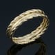 14k Yellow Gold Twisted Triple Ring Minimalist Jewelry for Women