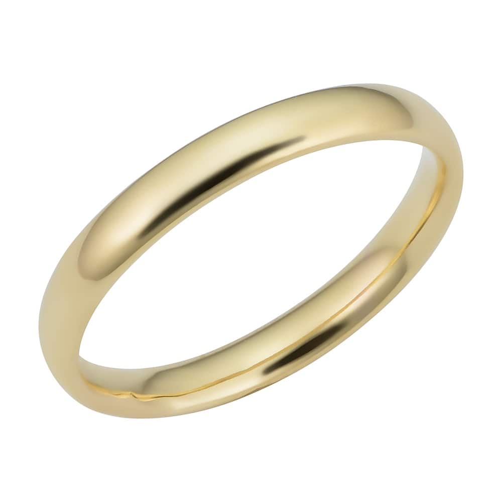 14k Yellow White or Rose Gold Polished Comfort Fit 3 millimeter Band Ring