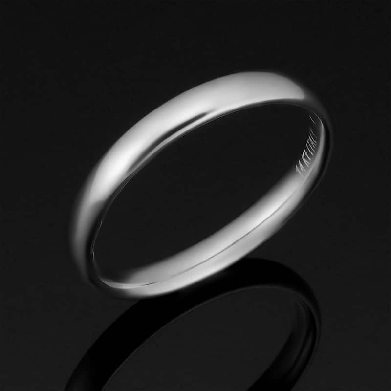 14k Yellow White or Rose Gold Polished Comfort Fit 3 millimeter Band Ring