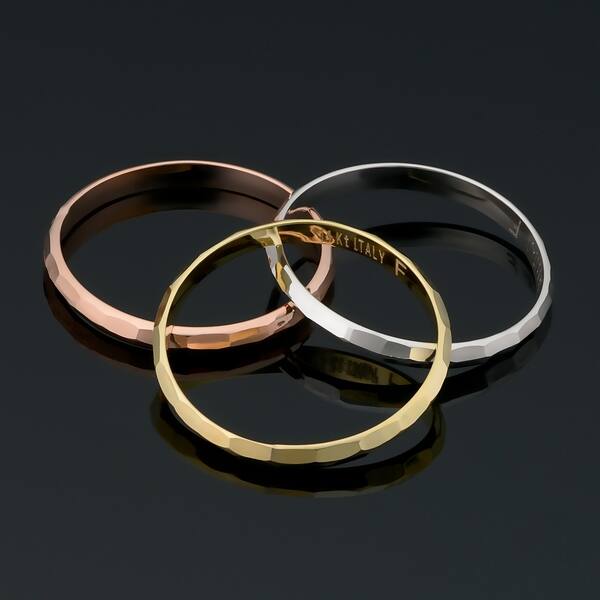 slide 1 of 13, 14k Yellow White or Rose Gold Diamond-cut 2 millimeter Band Ring