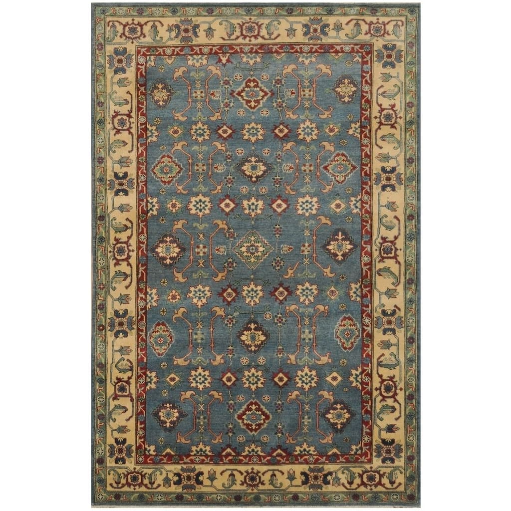 Handmade One-of-a-Kind Tribal Kazak Rug (Afghanistan) - 6'6 x 9'2