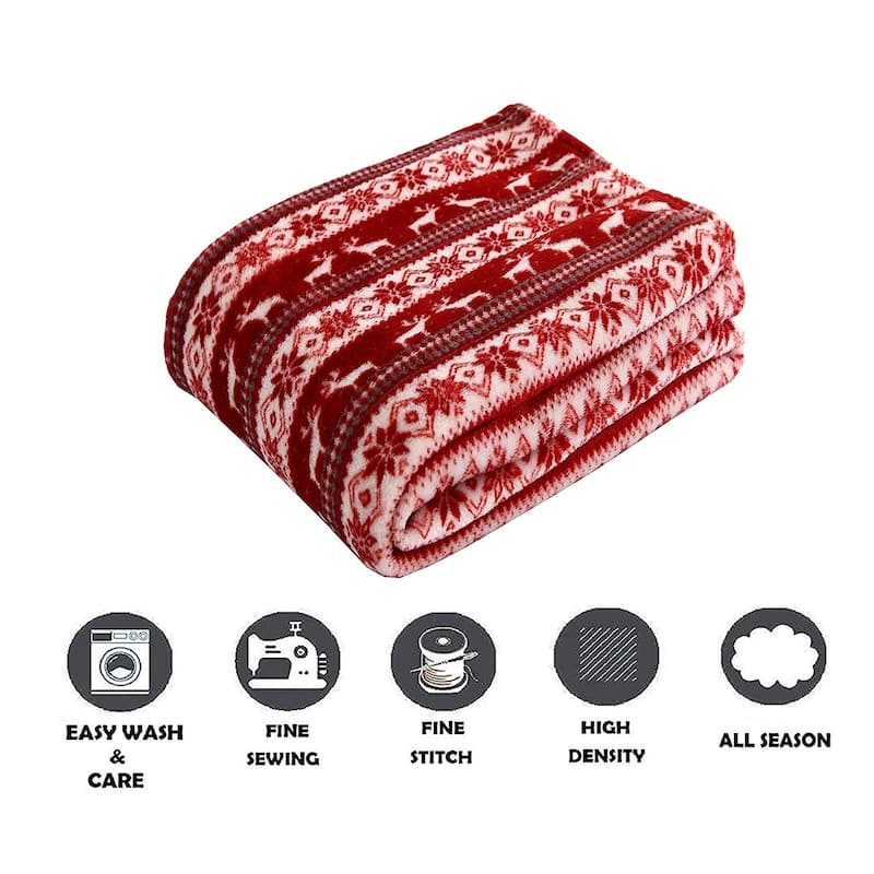 Carbon Loft Salman Velvet Printed Holiday Throw