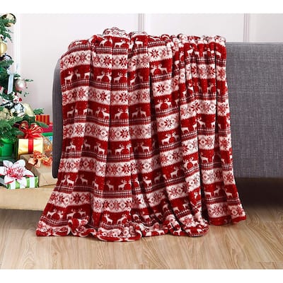 Carbon Loft Salman Velvet Printed Holiday Throw