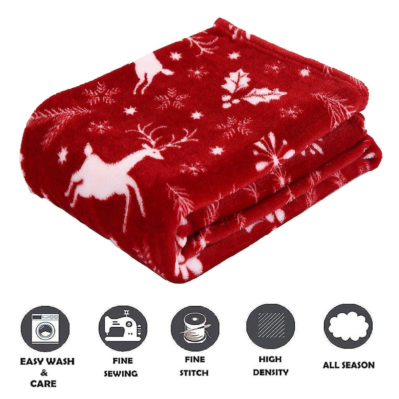 Carbon Loft Salman Velvet Printed Holiday Throw