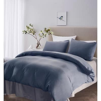 Reversible Microfiber Duvet Cover and Pillowcase Set