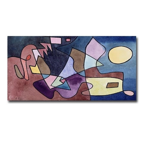 Dramatic Landscape by Paul Klee Gallery Wrapped Canvas Giclee Art (18 in x 36 in)
