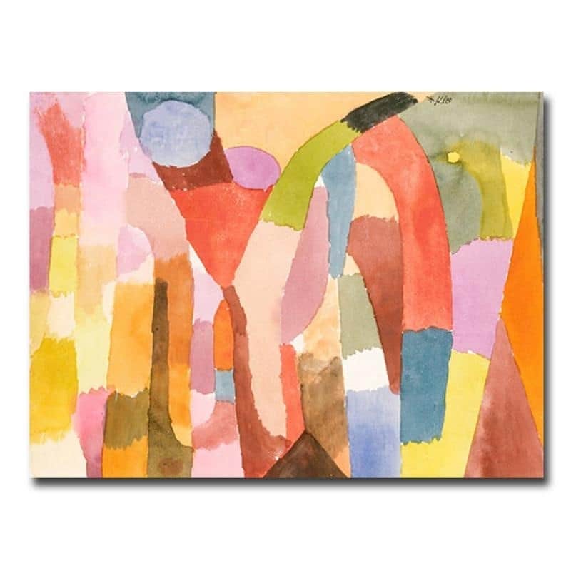 Movement of Vaulted Chambers by Paul Klee Gallery Wrapped Canvas Giclee Art (24 in x 32 in)