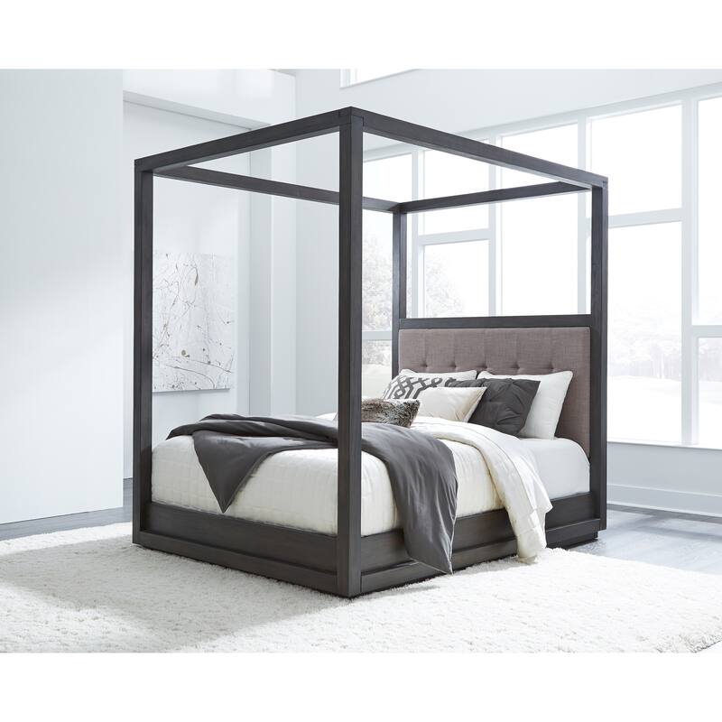 Carbon Loft Barron California King-size Canopy Bed