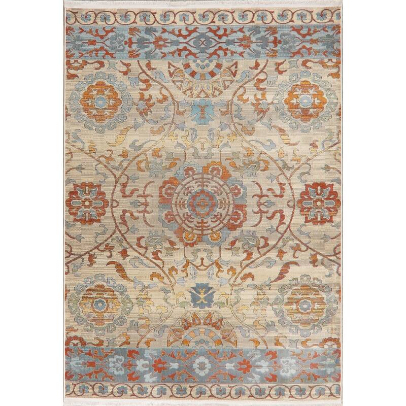 Art & Craft Distressed Turkish Heat-Set Area Rugs Living Room - 5'0" x 7'0"