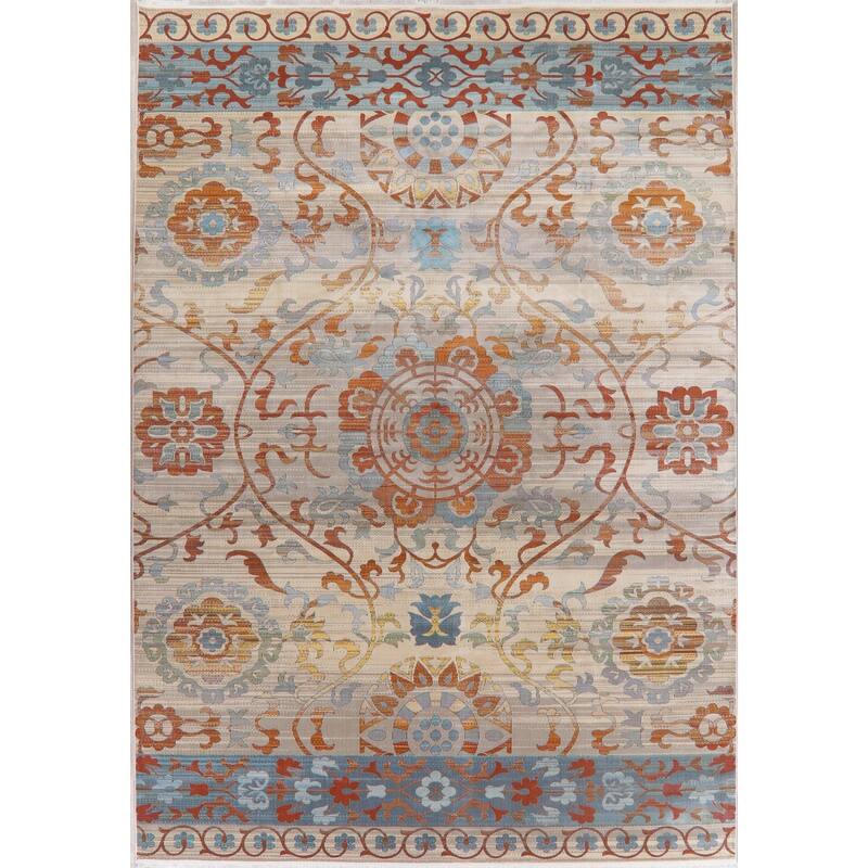 Art & Craft Distressed Turkish Heat-Set Area Rugs Living Room - 9'0" x 12'0"