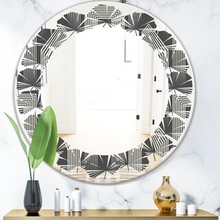 round designart mimimal oval iii mirror modern leaves mirrors similar items