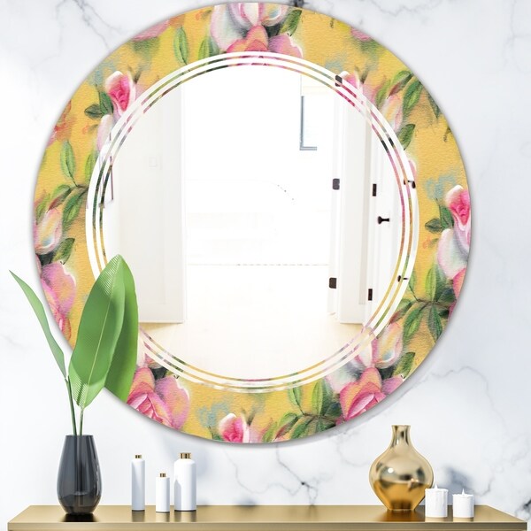 Designart 'Hand' Modern Round or Oval Wall Mirror - Triple C