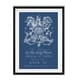 Heraldry on Navy I -Custom Framed Print - Bed Bath & Beyond - 29918877
