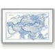 Asia in Shades of Blue -Custom Framed Print - Bed Bath & Beyond - 29918997