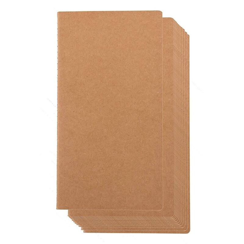 Paper Junkie 12 Pack Kraft Blank Soft Cover Journals 40 Lined Notebooks, 8.26 x 4.4 Inch