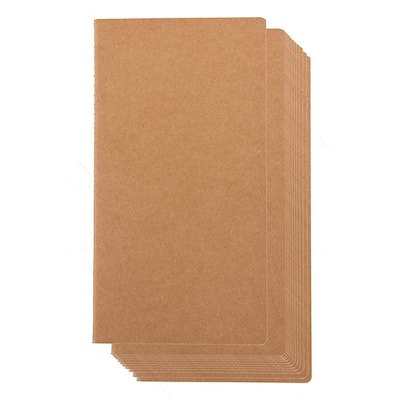 Paper Junkie 12 Pack Kraft Blank Soft Cover Journals 40 Lined Notebooks, 8.26 x 4.4 Inch
