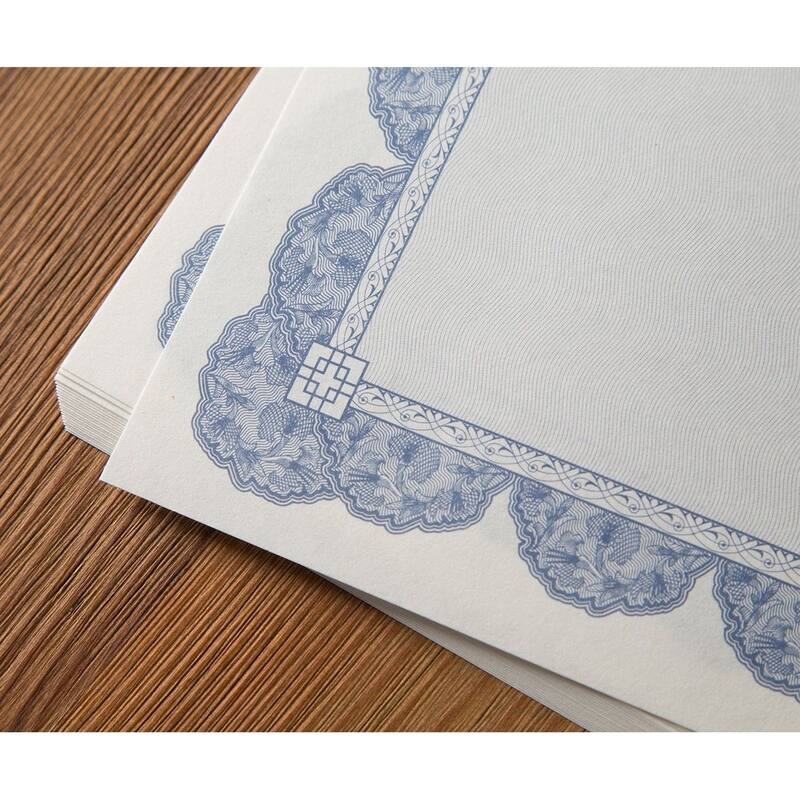 Paper Junkie 96 Sheets Printable Navy Blue Certificate Paper for Graduation Diploma, 8.5x11"