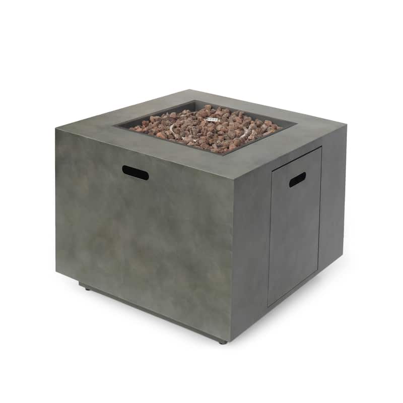 Wellington Outdoor 33-Inch Square Fire Pit by Christopher Knight Home - 33.00" W x 33.00" L x 24.00" H