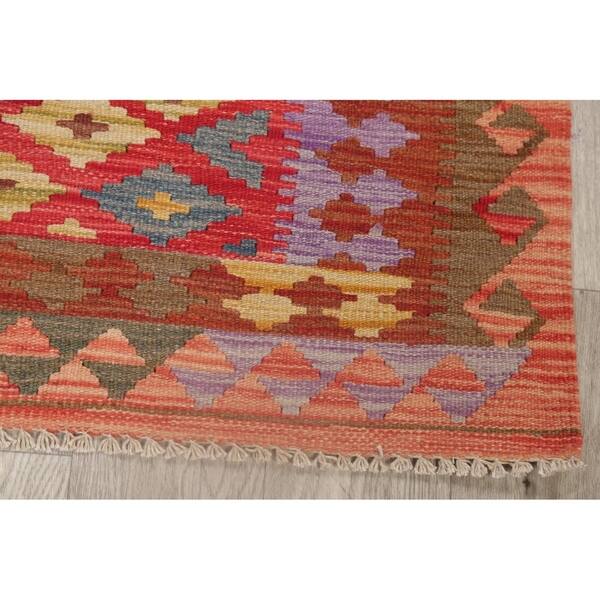 Shop Pastel Color Flat Woven Kilim Geometric Oriental Area Rug Square Foyer 3 0 X 3 4 On Sale Overstock 29920447