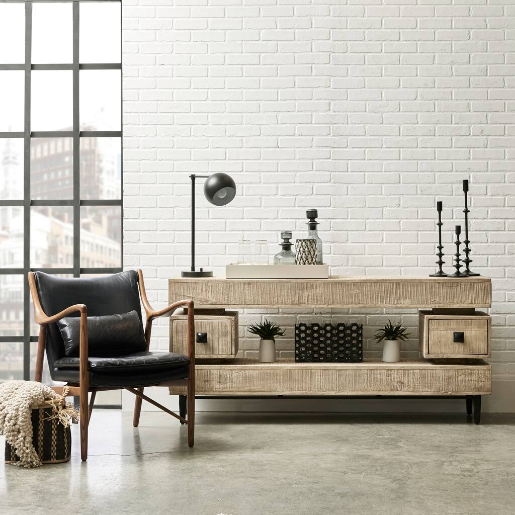 Rustic 2 drawer Distressed Console Table