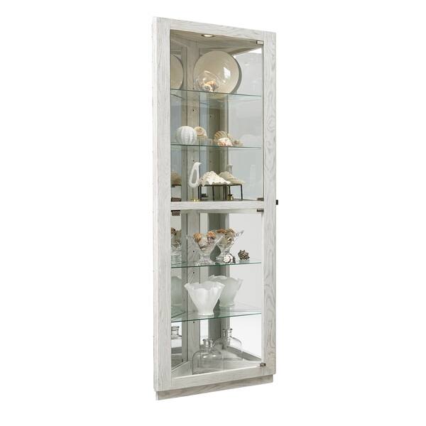 Shop Antique White 5 Shelf Corner Curio Cabinet On Sale Overstock 29920842