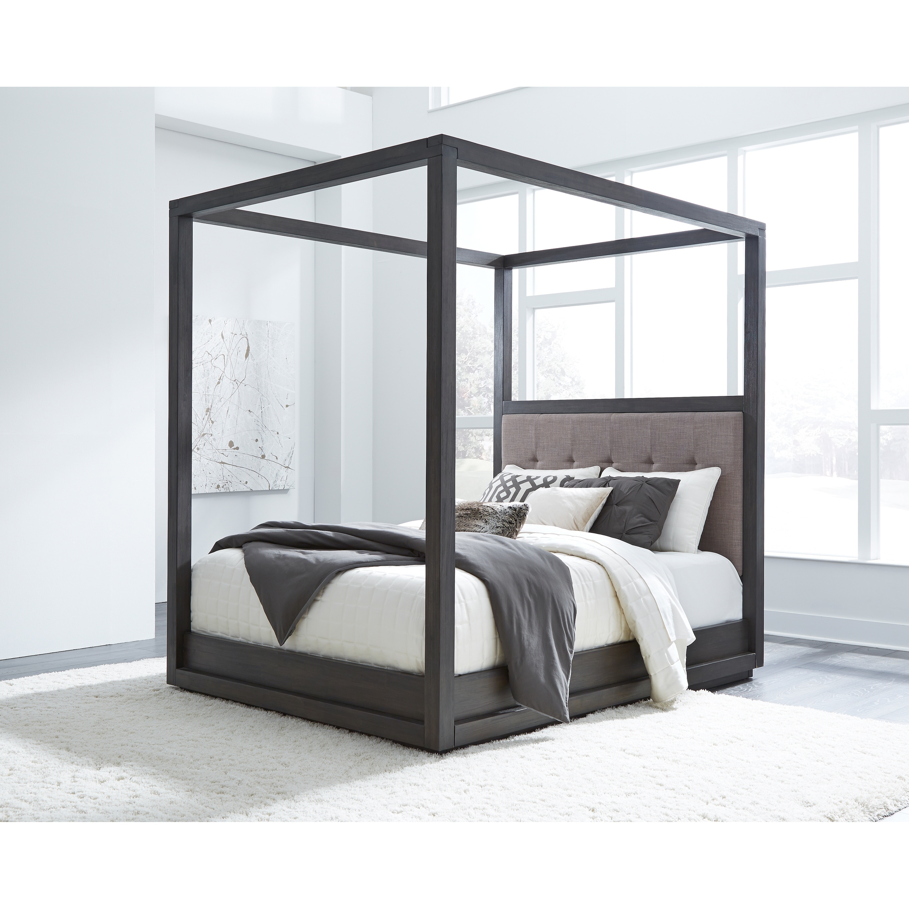Carbon Loft Barron Queen size Canopy Bed   Overstock   29921183