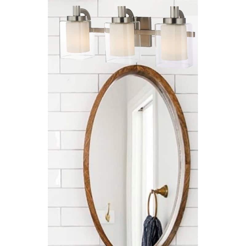 Copper Grove Ijevan 3-light Brushed Nickel Bath Vanity Fixture