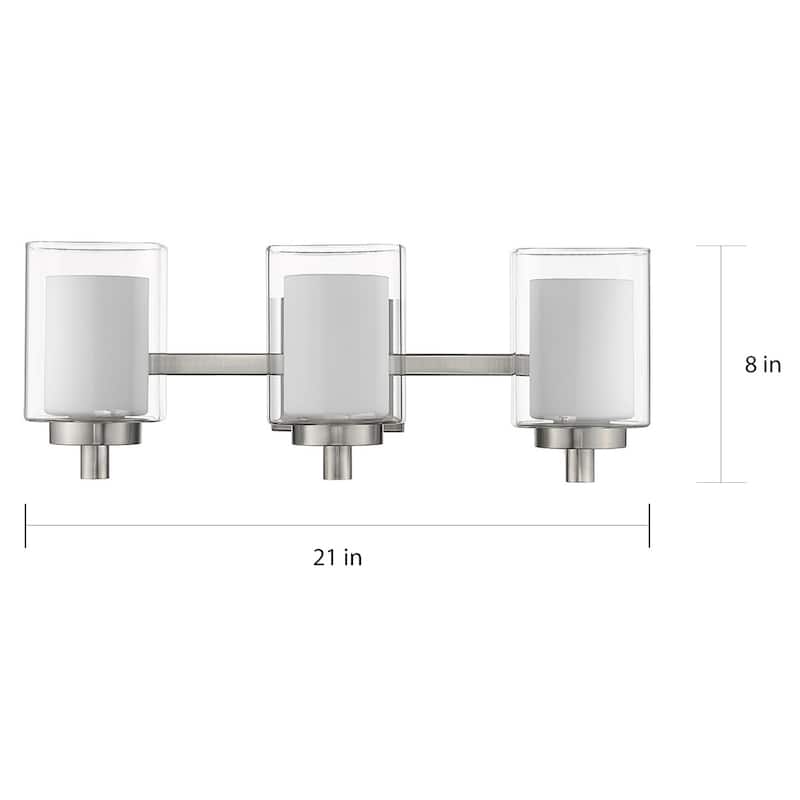 Copper Grove Ijevan 3-light Brushed Nickel Bath Vanity Fixture