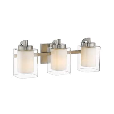 Copper Grove Ijevan 3-light Brushed Nickel Bath Vanity Fixture