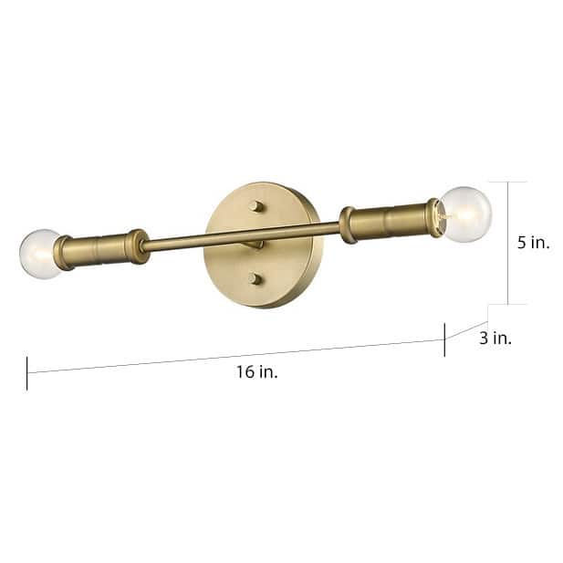Copper Grove Gavar 2-light Antique Brass Vanity Mirror Light