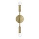 preview thumbnail 2 of 3, Copper Grove Gavar 2-light Antique Brass Vanity Mirror Light