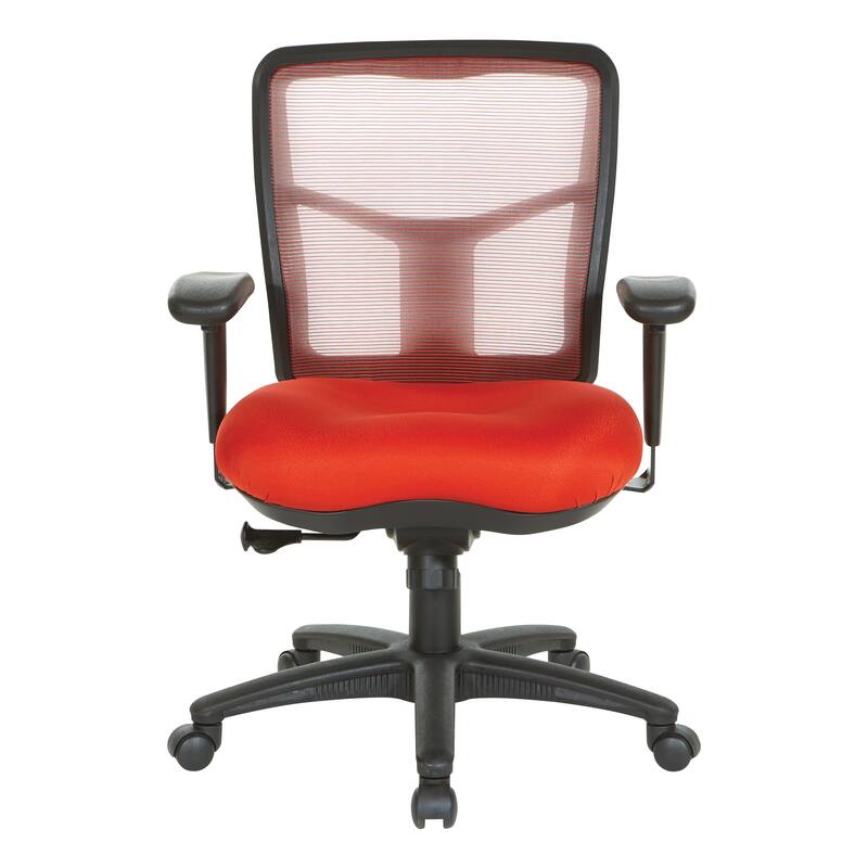 Breathable Mesh Back Office Chair with Upholstered Fabric Seat
