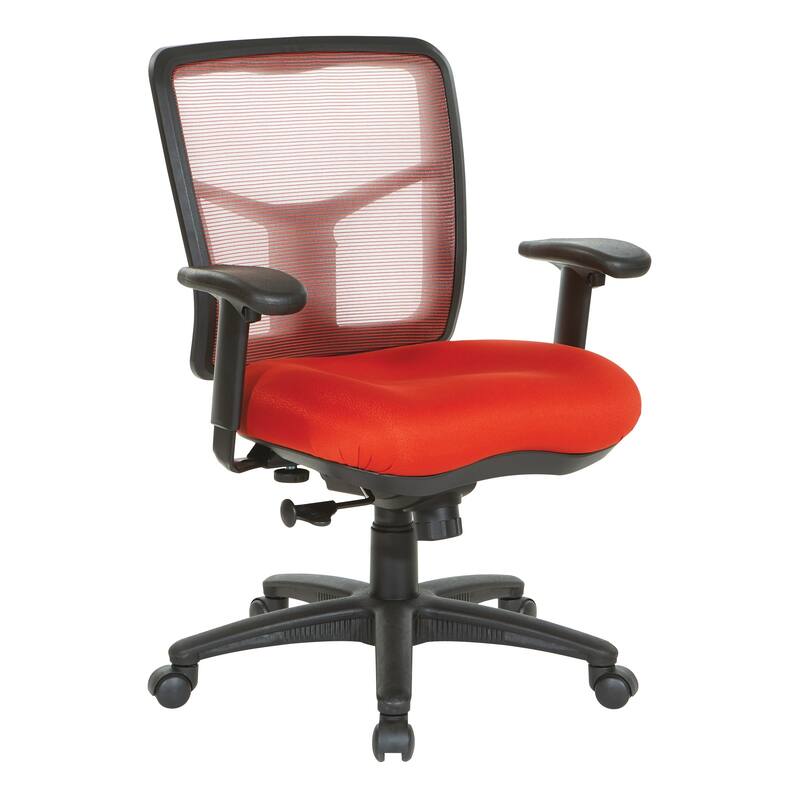 Breathable Mesh Back Office Chair with Upholstered Fabric Seat