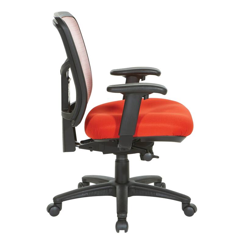 Breathable Mesh Back Office Chair with Upholstered Fabric Seat