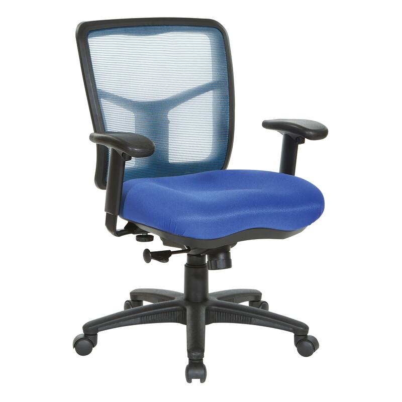 Breathable Mesh Back Office Chair with Upholstered Fabric Seat