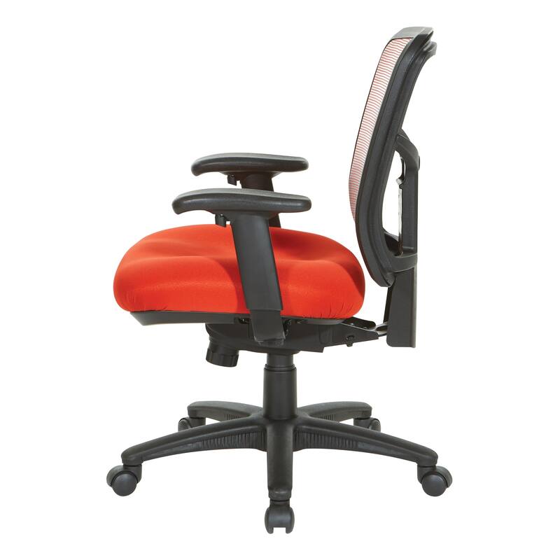 Breathable Mesh Back Office Chair with Upholstered Fabric Seat