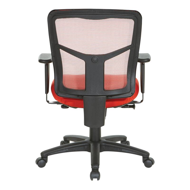 Breathable Mesh Back Office Chair with Upholstered Fabric Seat