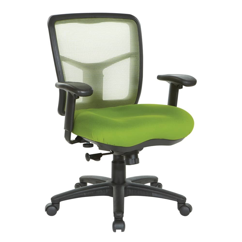 Breathable Mesh Back Office Chair with Upholstered Fabric Seat