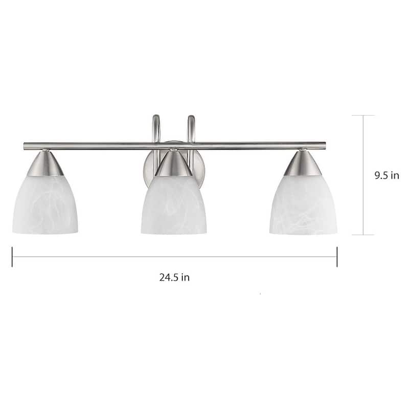 Copper Grove Masis 3-light Nickel Bath Vanity with Swirled Glass Shades