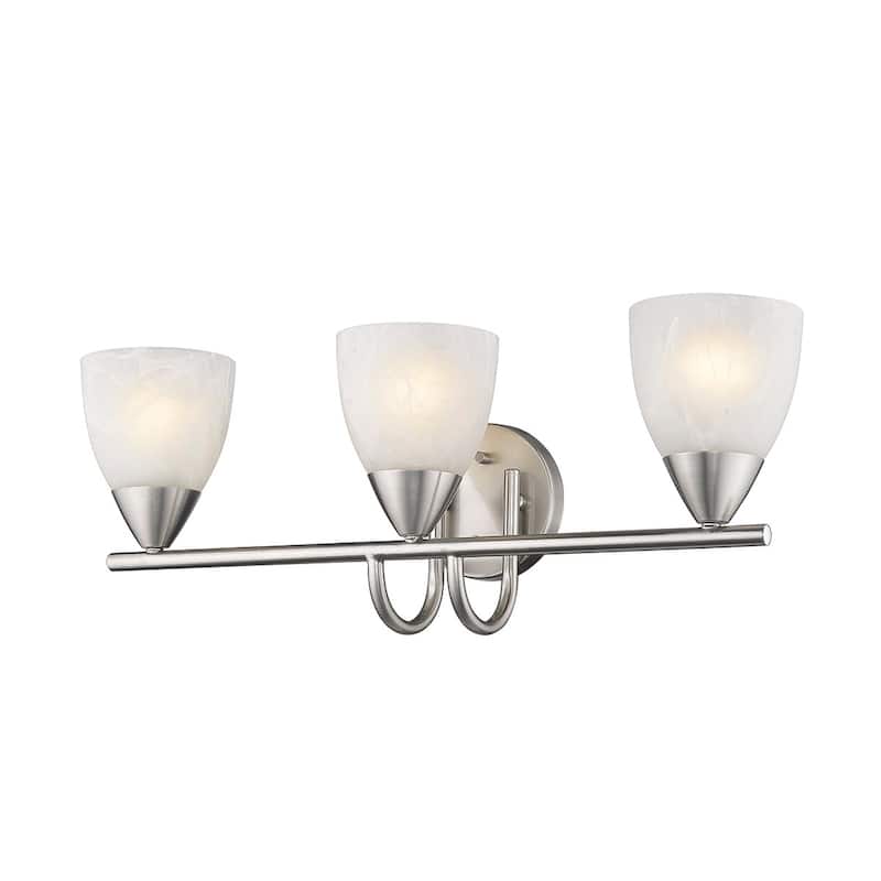 Copper Grove Masis 3-light Nickel Bath Vanity with Swirled Glass Shades