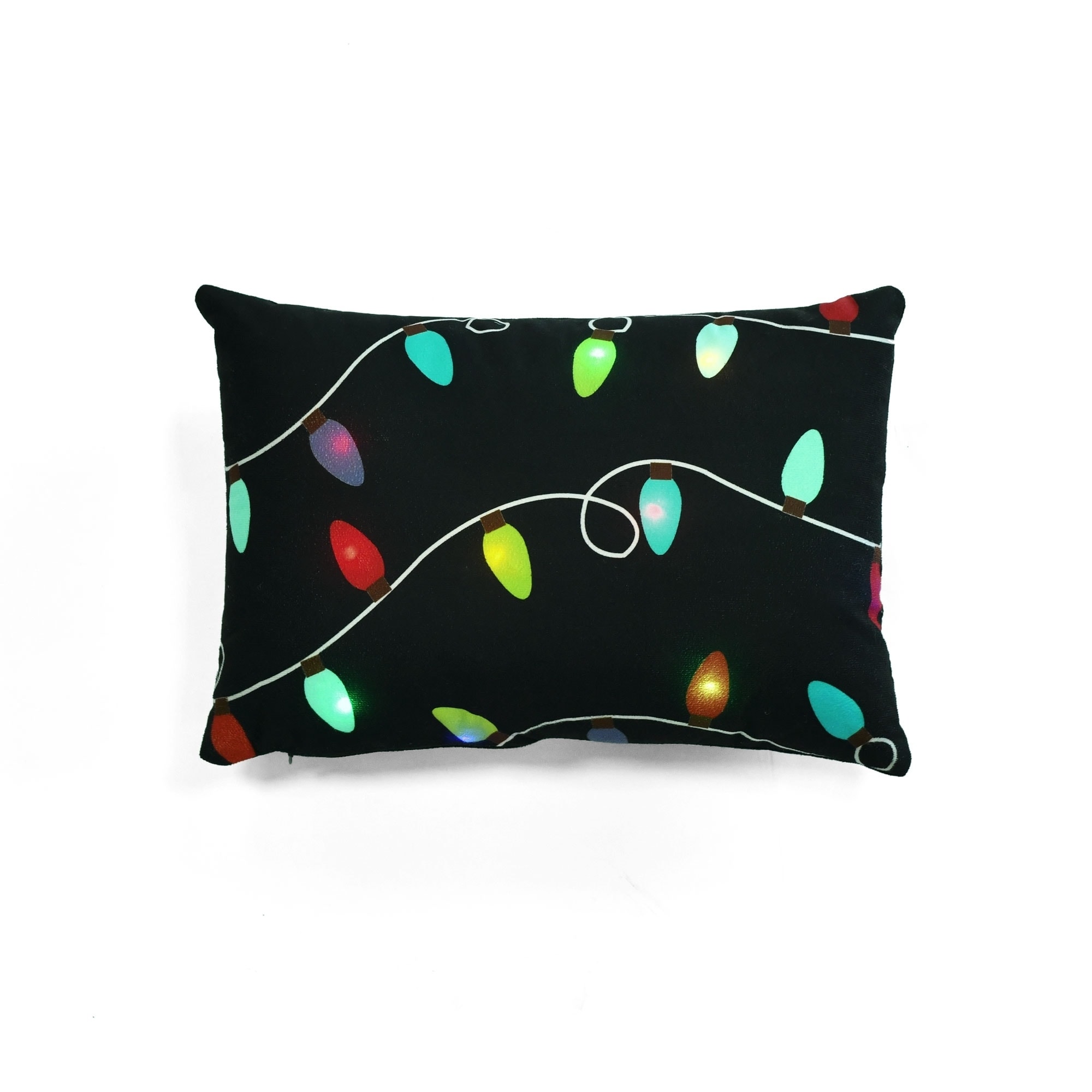 Shop Lush Decor Christmas Led Light Decorative Throw Pillow On