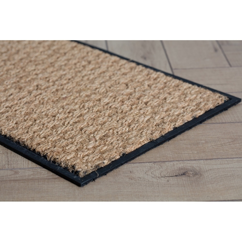 Natural and Recycled Rubber Boot Tray with Tan and Blue Coir Insert - On  Sale - Bed Bath & Beyond - 29641024